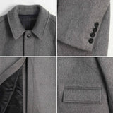 [Premium] ウールマキシサテンカラーコート (3color)