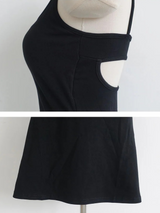 BACK OPEN FLARE MINI DRESS IN IVORY