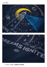 DAKYAM 2025S/S Starry Sky Guiding Light Printing T-shirt