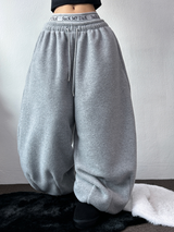 SNOW WING BALLOON GLEECE LONG PANTS 🤍🖤🧸3COLOR