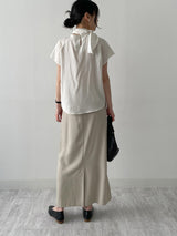 Ab Tie Short Sleeve Blouse