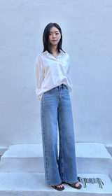 WIDE REGULAR DENIM PANTS code 25002