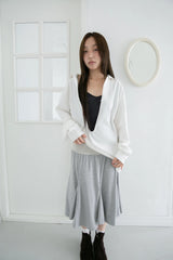 open button collar top(2colors)