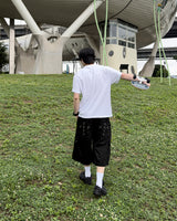 Aver Eyelet Cargo Bermuda Pants