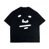 PEANUT STAIN - ピーナッツ フェイス ブラック オーバーサイズド Tシャツ