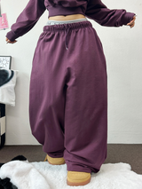 HIP PRINTING LETTERING WIDE PANTS 💟💙🩶4COLOR