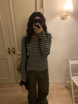 Rover Flap Pocket Back Banding ワイドカーゴロングパンツ (2 Colors)