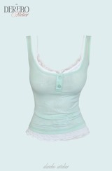 Candy Mint Double Layered Sleeveless (Two Piece) 