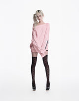 [2ND] CROSS SHOULDER SWEATSHIRT(PINK)
