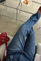 KNIT WIDE DENIM PANTS (2COLORS!)