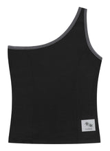 DAZE ONE SHOULDER SLIM LINE SLEEVELESS (2COLOR)