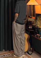 Mother-of-pearl Balloon Wide Slacks 3COLOR