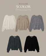 JF Slit Round Rib Loose Knit (5color)