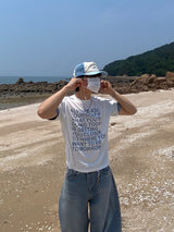 Piked Coloring Roll-Up Short Sleeve T-Shirt 5C