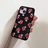 [MADE] mushroom epoxy bumper case - black red