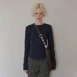 C 90S LINE BASIC LONG SLEEVE T-SHIRT_NAVY