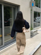 [BELLIDE MADE] DAMPING AND INCISION LINE CROP PARKER