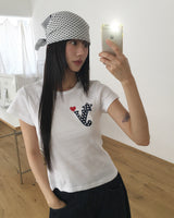 ダティンドットプリンテッドショートスリーブTシャツ