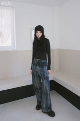 Back see-through angel long-sleeved t-shirt