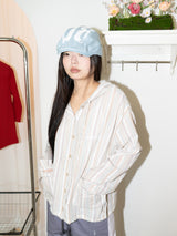 ブリーズポケットフーディシャツ (WHITE)