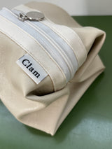 Clam ラウンドポーチ _ レザーアイボリー