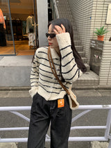 Clang wool striped cardigan