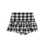 Evania Check Ruffle Skort