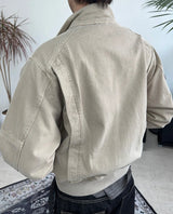 Deon Dyeing High Neck Crop Jacket