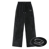 Velour Sporty Track Cargo Pants