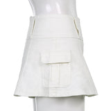 Solid A-line Pants Skirt