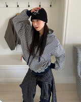 Caven Stripe Hooded Zip-Up