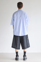 STRIPE STUD SHORT-SLEEVE SHIRT