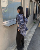 ピンタックバンディングスラックス