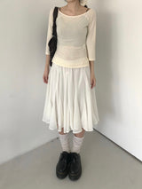 シフォンミディスカート (one color)