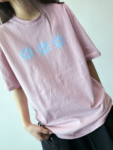Three Sun Tattoo Lettering Oversized T-Shirt 3color