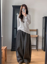 Border Rayon80 Loose Fit T-Shirt (4color)