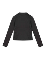 V-Neck Sleek Zip-Up _ DARK GREY