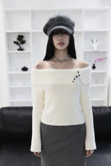 [Sepia] Wrap skirt pants set - only skirt (Gray/Black)