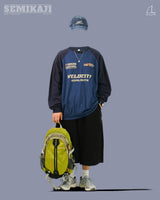 AN Raglan Velo Lettering Long Sleeves Sweatshirt