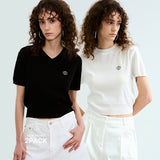 【V NECK & R NECK SET】[2 PACK] MINIMAL LOGO KNIT PACKAGE _8 COLOR