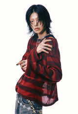 [0058] Lettering Stripe Knit (Red)