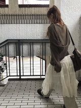 オカオフショルダーフーディー