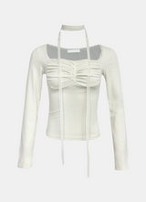 Dore Shirring Lace T-Shirt