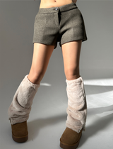 (STRETCH♥/FLEECE♥) Y2Kウールローライズマイクロショートパンツ