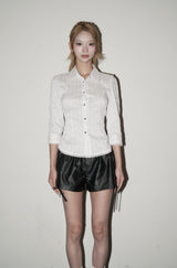 lace corset shirt - pink
