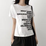 アーバンスリムフィットレタリング半袖Tシャツ (3 colors)