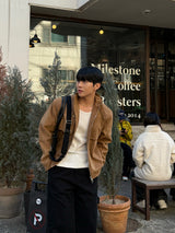 Ber suede collar neck jacket