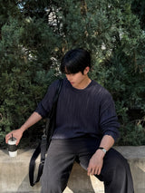 Mog bokashi summer round knitwear
