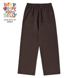 24FW BELLY COLLAGE LOGO PANTS BROWN