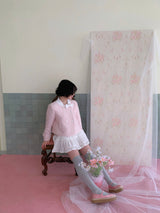 [by LILLOVE] cherry blossom tweed jacket